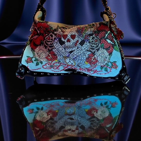 Ed Hardy Handbags - SALE!! Fantastic Ed Hardy Hobo Bag Chain & Red Winged Heart Charm NWT